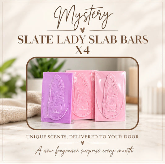 4 Slate Lady Slab Bars 100g each  - Monthly Subscription